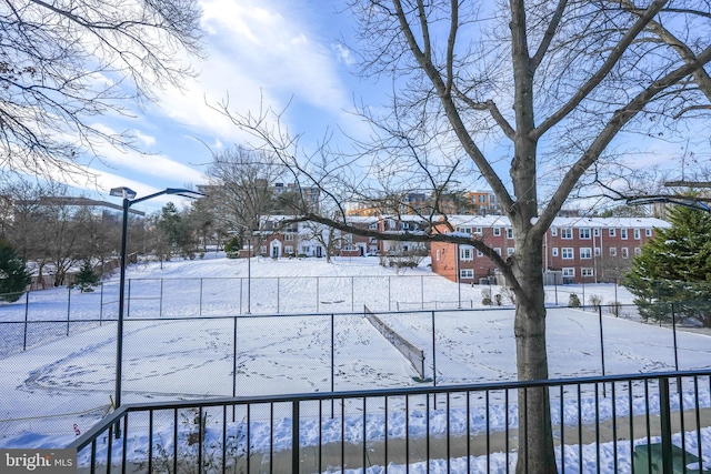 view of snowy yard