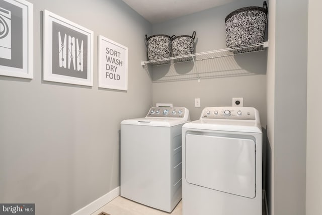 laundry room featuring washer and clothes dryer