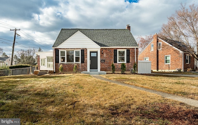 bungalow with a front yard