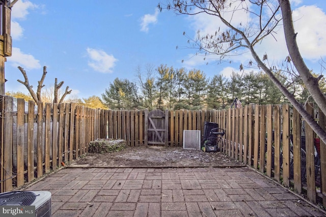 view of patio with central AC unit