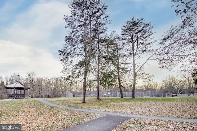 view of property's community with a gazebo