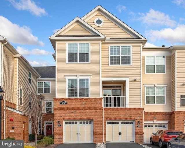 view of property with a garage