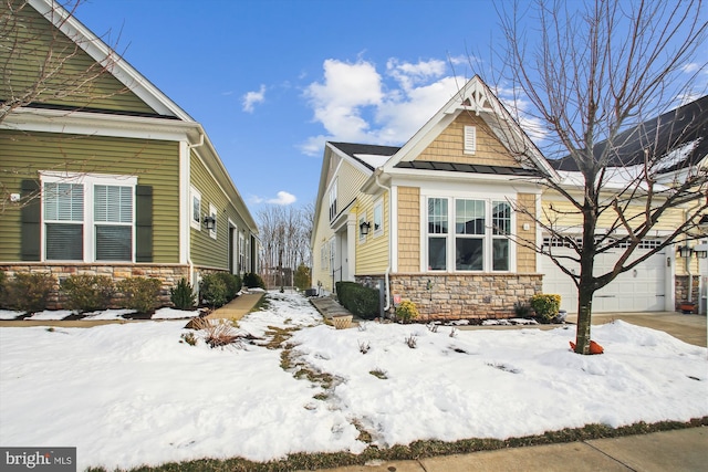 view of snow covered exterior