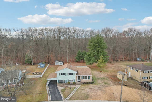 birds eye view of property