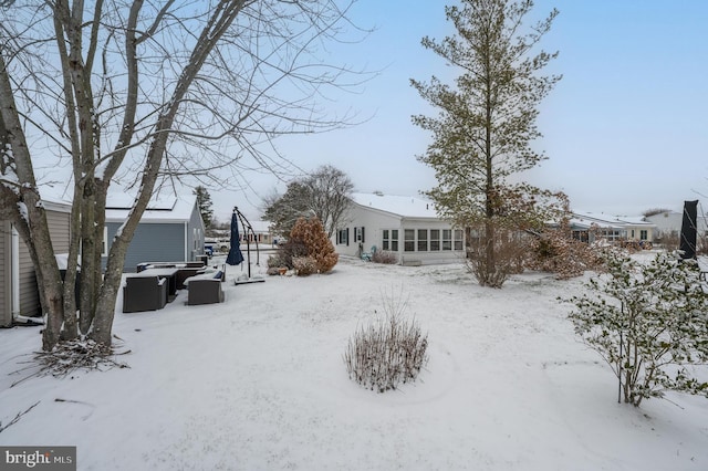 view of snowy yard