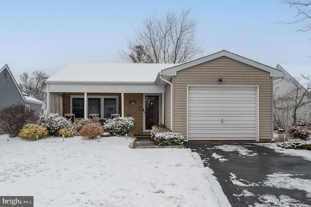 view of front of home featuring a garage