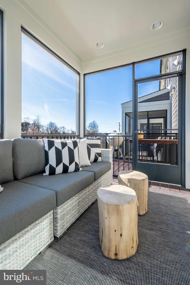 view of sunroom