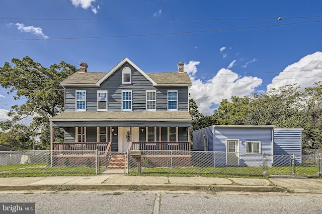 view of front of house with a porch