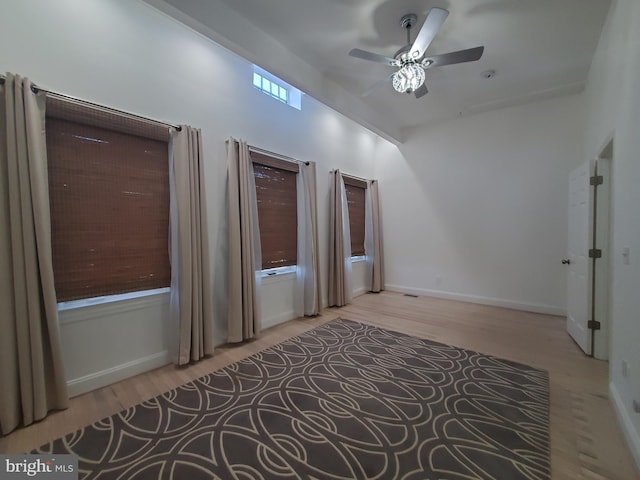 hallway with light wood-type flooring