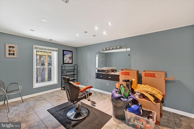 3701 Green Ash Ct, Beltsville, MD 20705 - rec room featuring light tile patterned floors
