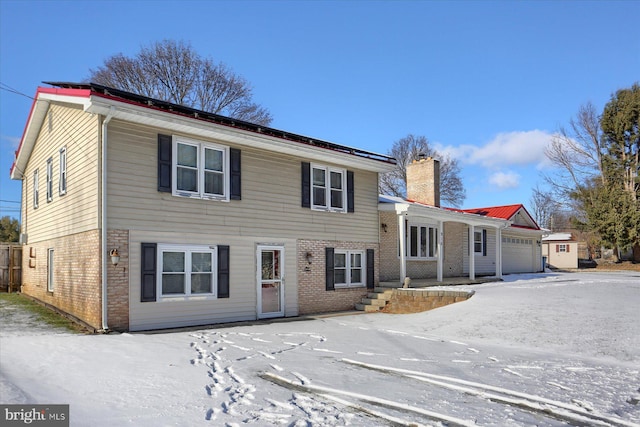 view of front of house featuring a garage