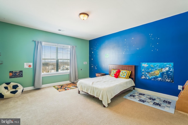 bedroom featuring carpet flooring