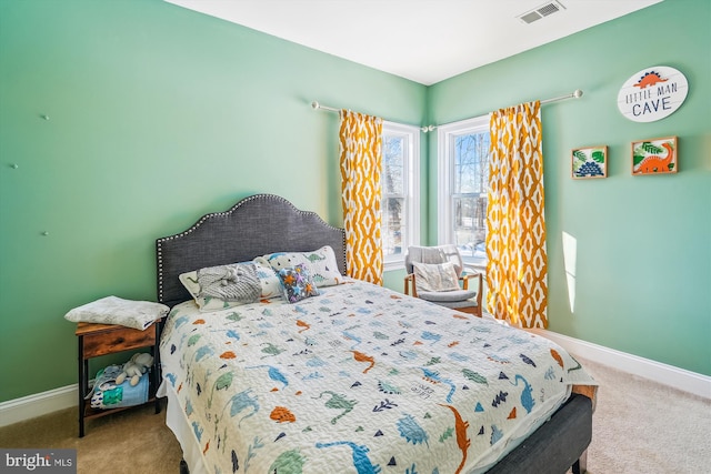 bedroom with carpet flooring