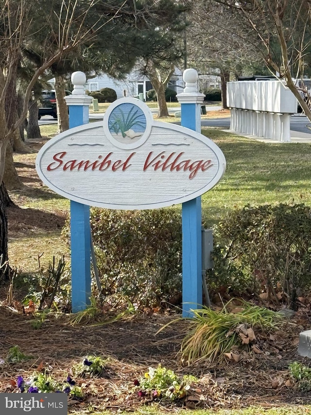 view of community sign