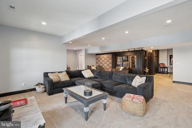 view of carpeted living room