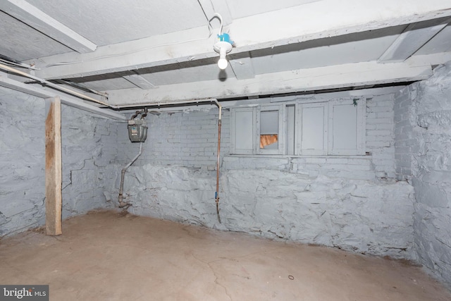 view of basement