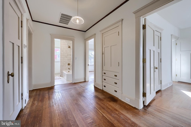 foyer featuring dark hardwood / wood-style floors