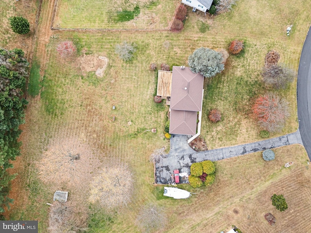 bird's eye view featuring a rural view