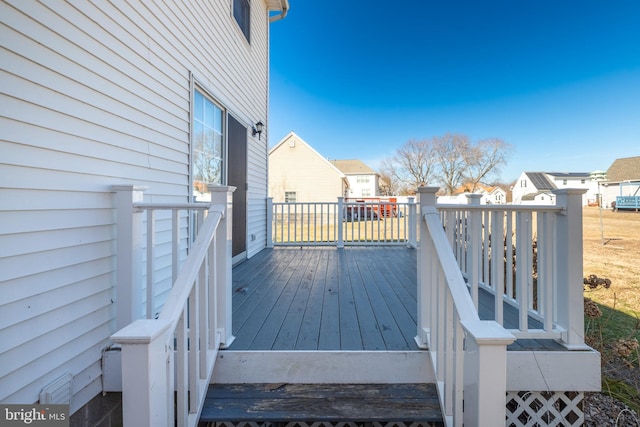 633 E Main St, Fruitland, MD 21826 - wooden terrace with a residential view
