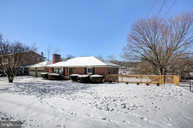 exterior space with a wooden deck