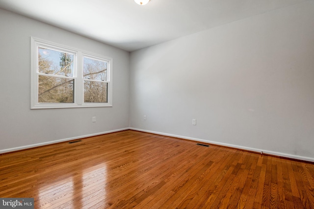 empty room featuring light wood-type flooring