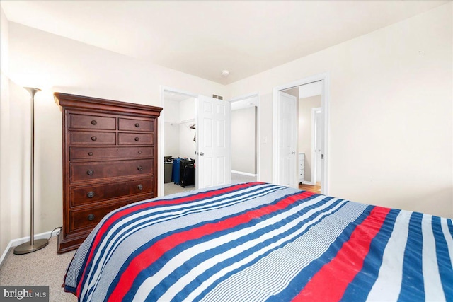 view of carpeted bedroom