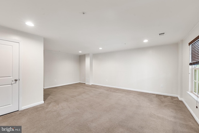 empty room with light carpet