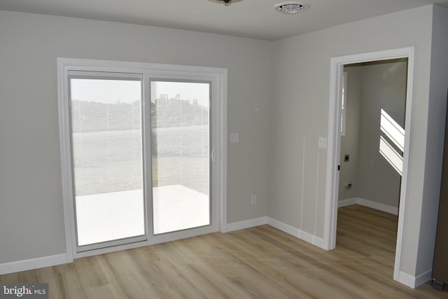 interior space featuring light wood-type flooring