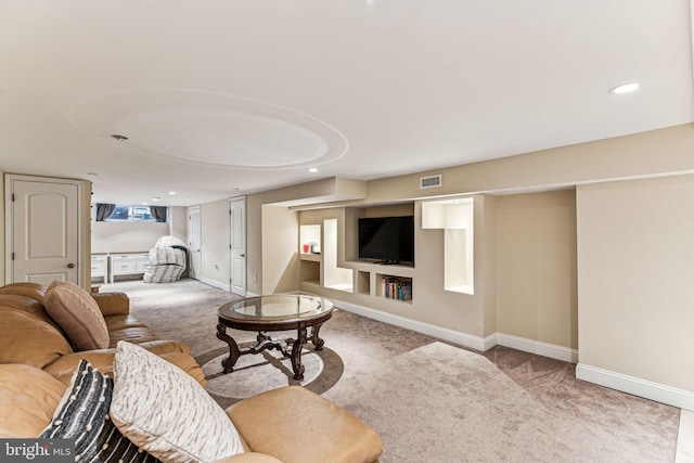 view of carpeted living room