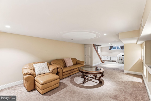 view of carpeted living room