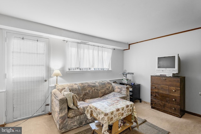 view of carpeted living room