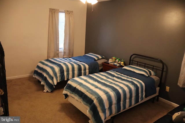 bedroom with carpet floors