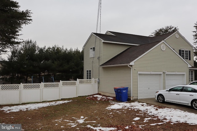 view of snowy exterior