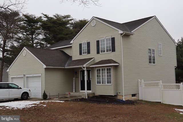 front facade featuring a garage