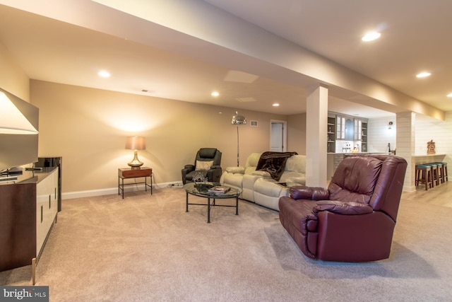 view of carpeted living room