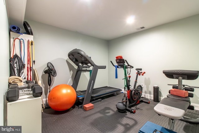 view of workout room