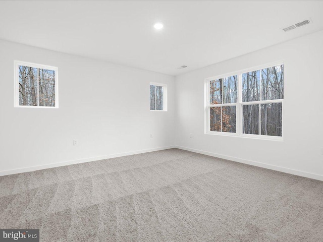 unfurnished room with carpet floors