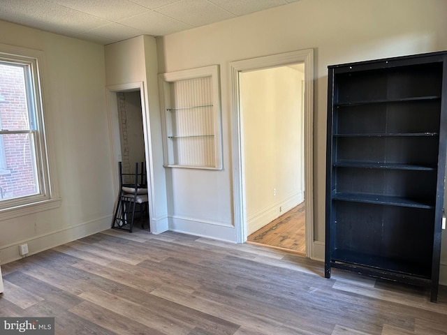 interior space with hardwood / wood-style flooring