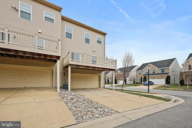 exterior space featuring a garage