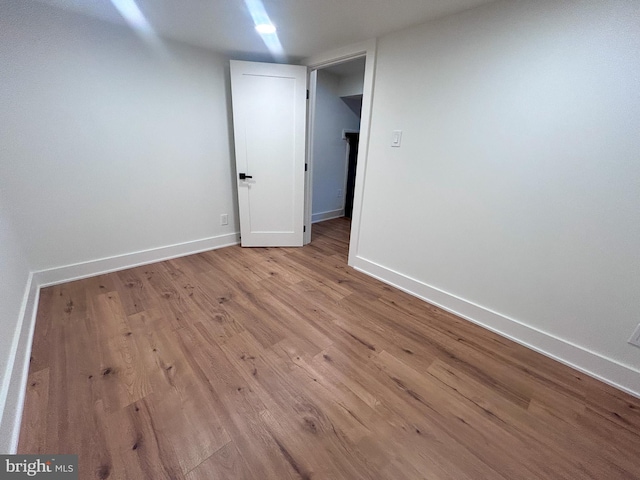 empty room featuring light hardwood / wood-style flooring