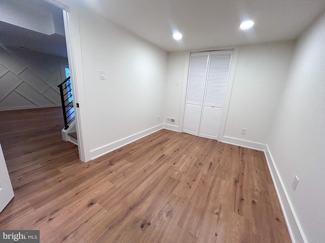 interior space with wood-type flooring