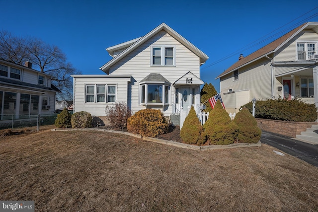 view of property with a front yard