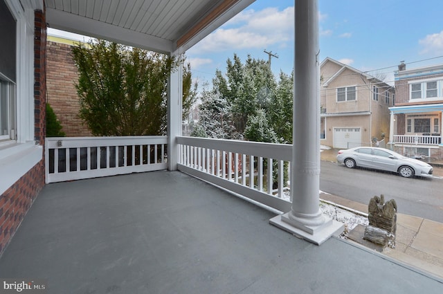 view of patio / terrace with a porch