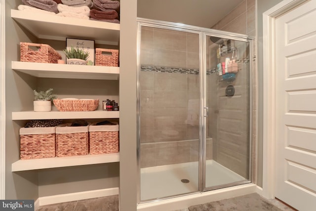 bathroom with walk in shower