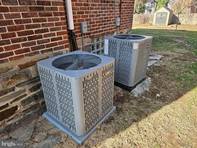 exterior details featuring cooling unit