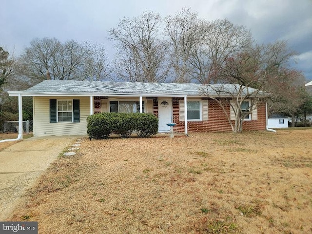 view of ranch-style home