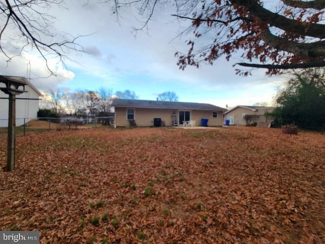 view of rear view of property