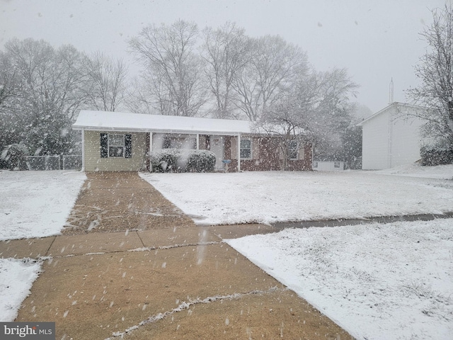 view of front of home