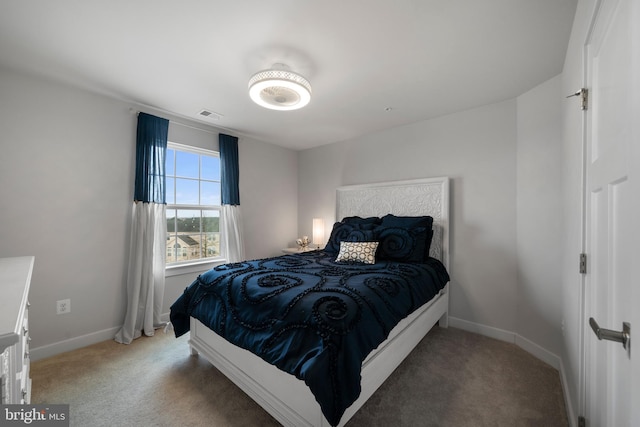 view of carpeted bedroom