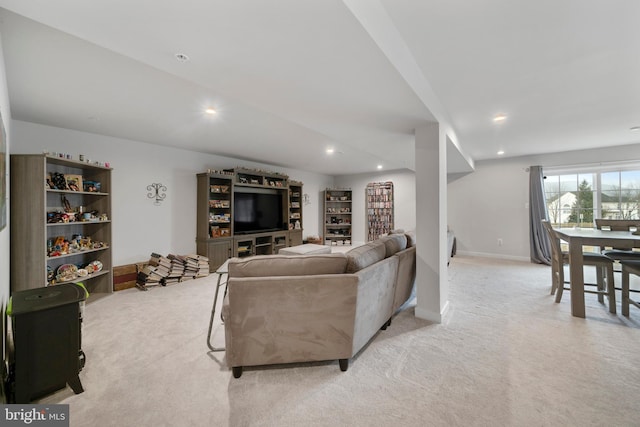 view of carpeted living room